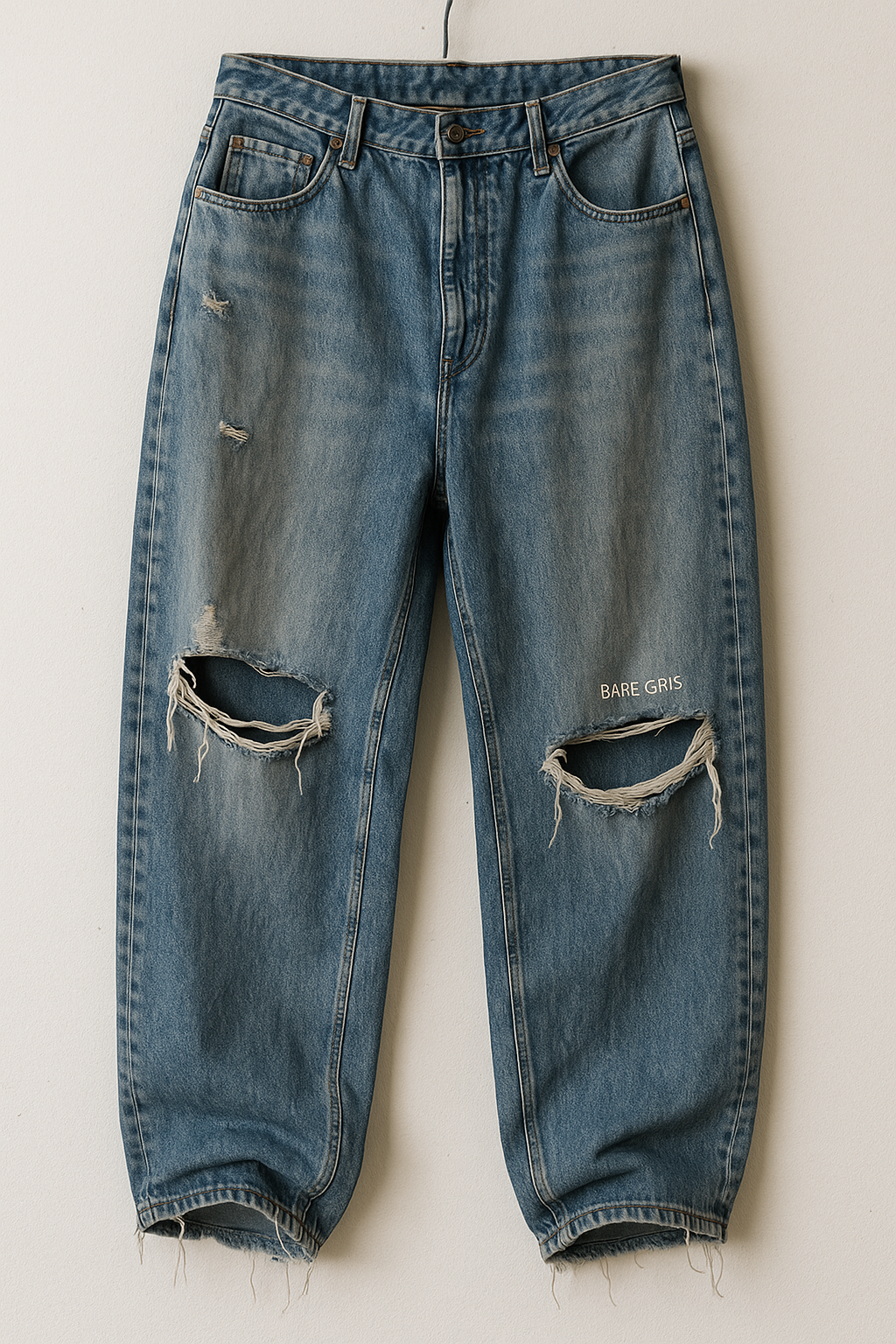 Distressed Baggy Denim